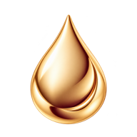 Gold water drop illustration for the water-resistant feature
